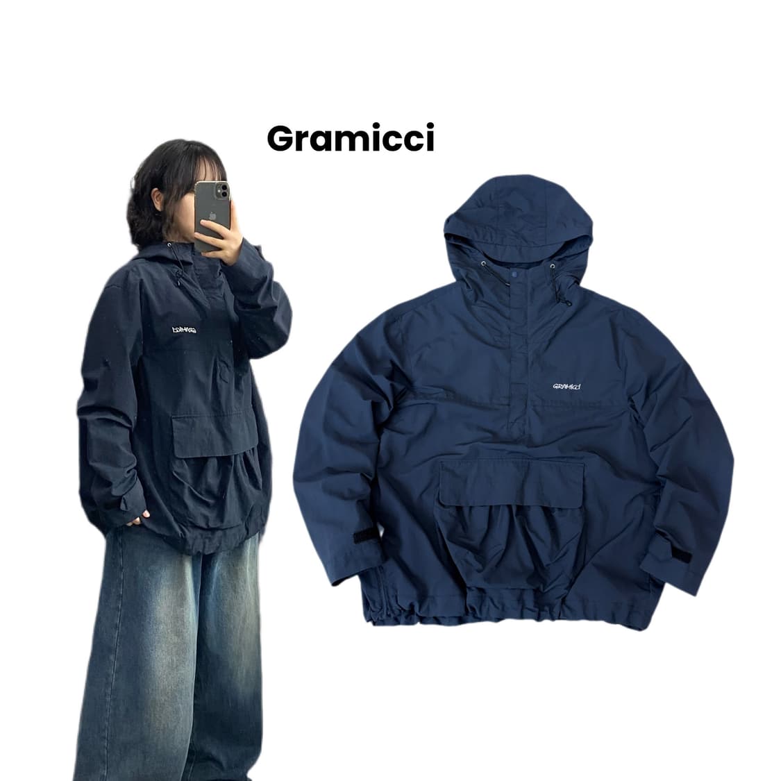 그라미치 풀오버 나일론 아노락 바람막이 상품이미지1