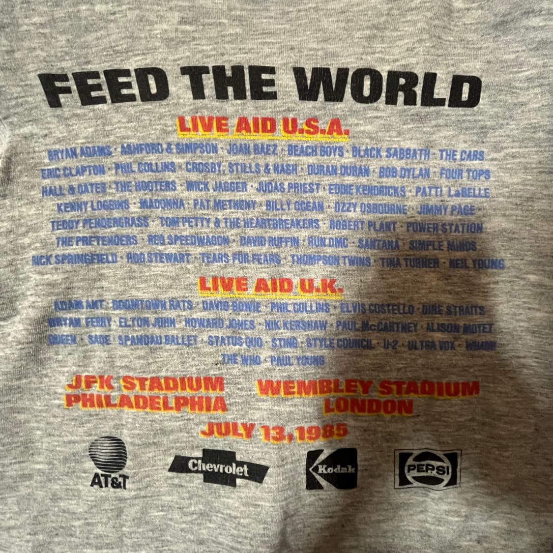 80s Live Aid sweatshirt 상품이미지5
