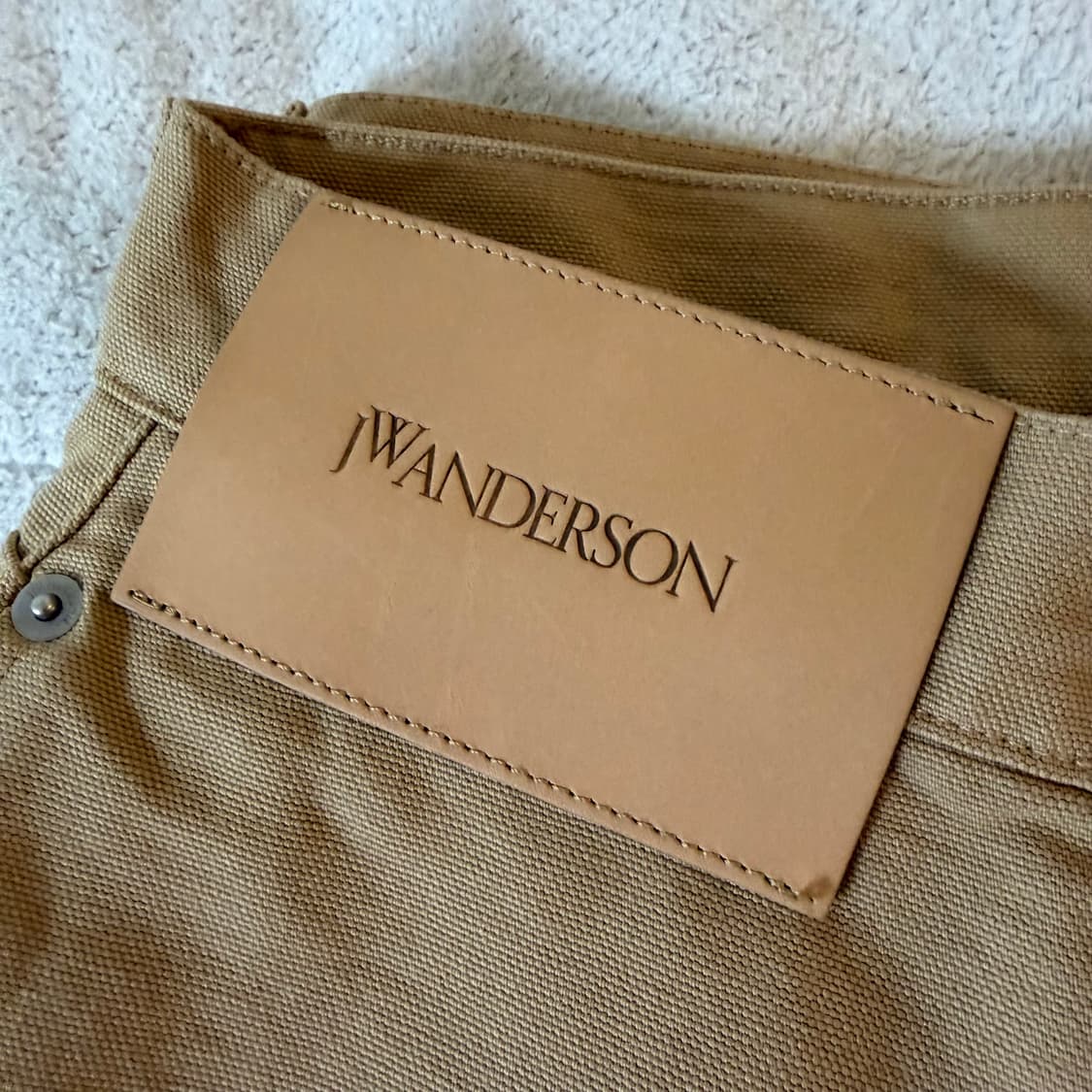 [30] JW앤더슨 트위스티드 워크 코튼 팬츠 베이지 상품이미지3