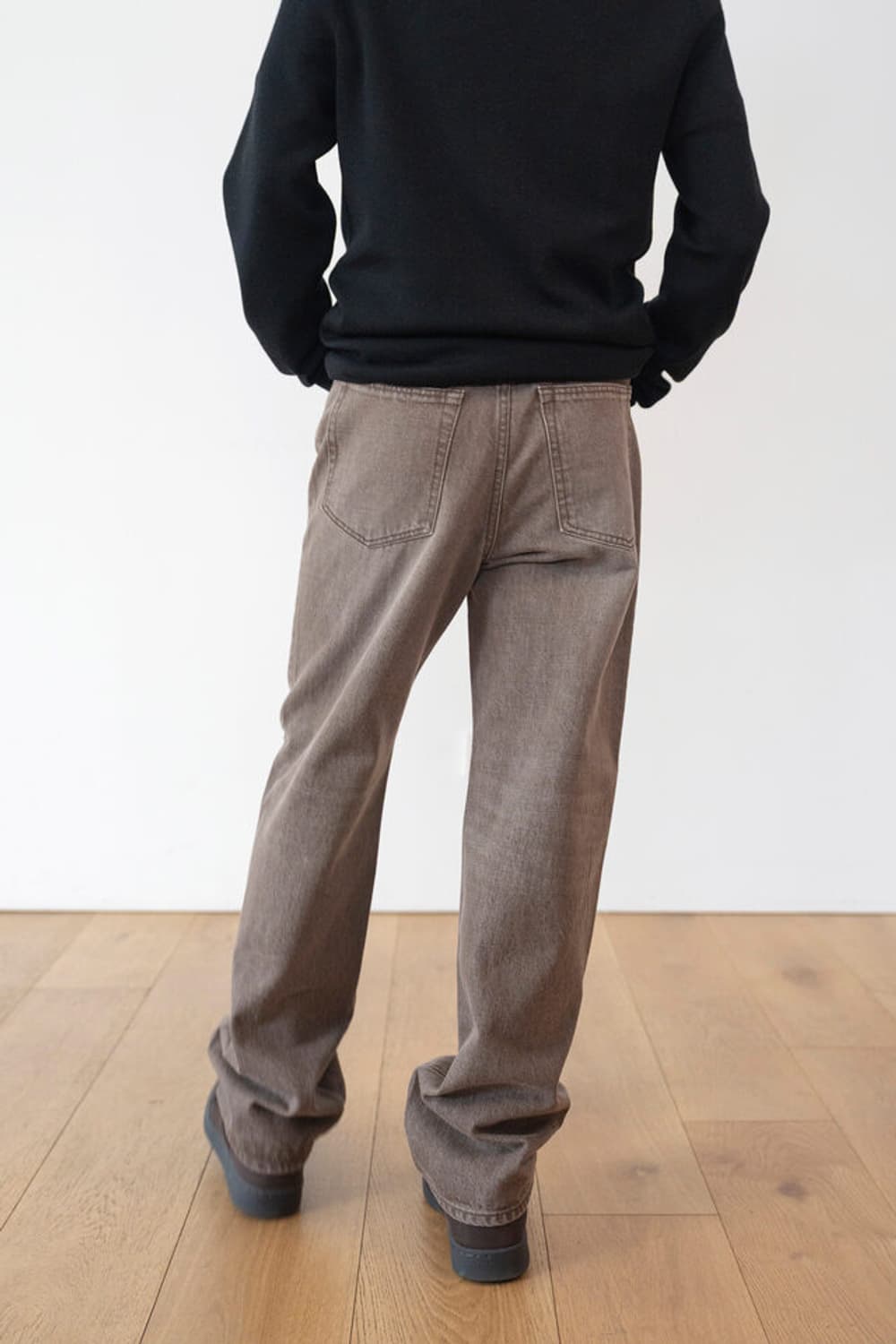 Ham mocha brown 5p denim straight 상품이미지3