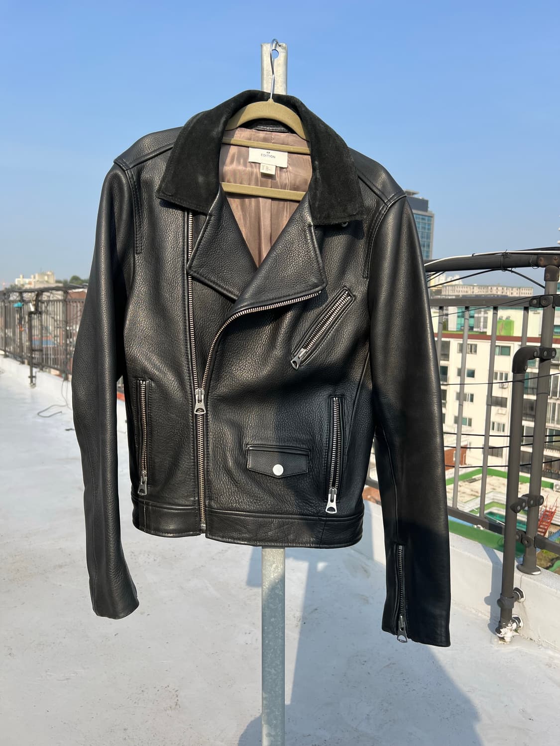 H&M Edition 벨벳카라 소가죽자켓 상품이미지2