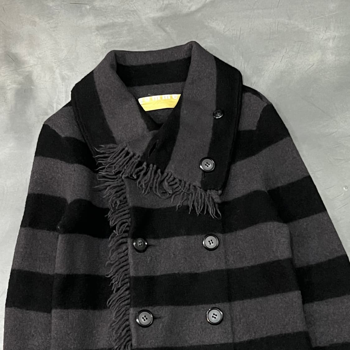  고무 펑크 스트라이프 울 자켓 y14817 상품이미지3