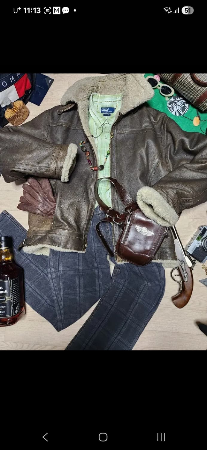 U.S WILSONS LEATHER 무스탕 점퍼 가죽자켓 쉐르파 레더 상품이미지4