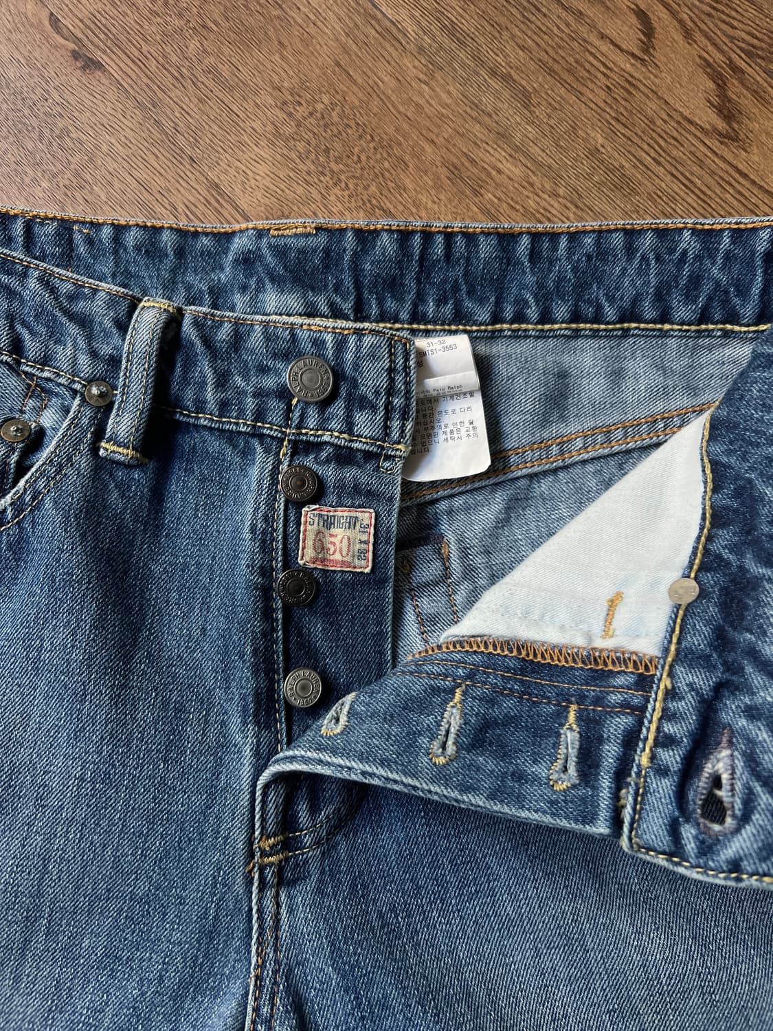 [31]폴로 랄프로렌 650 빈티지 워싱 스트레이트 데님 팬츠 상품이미지3
