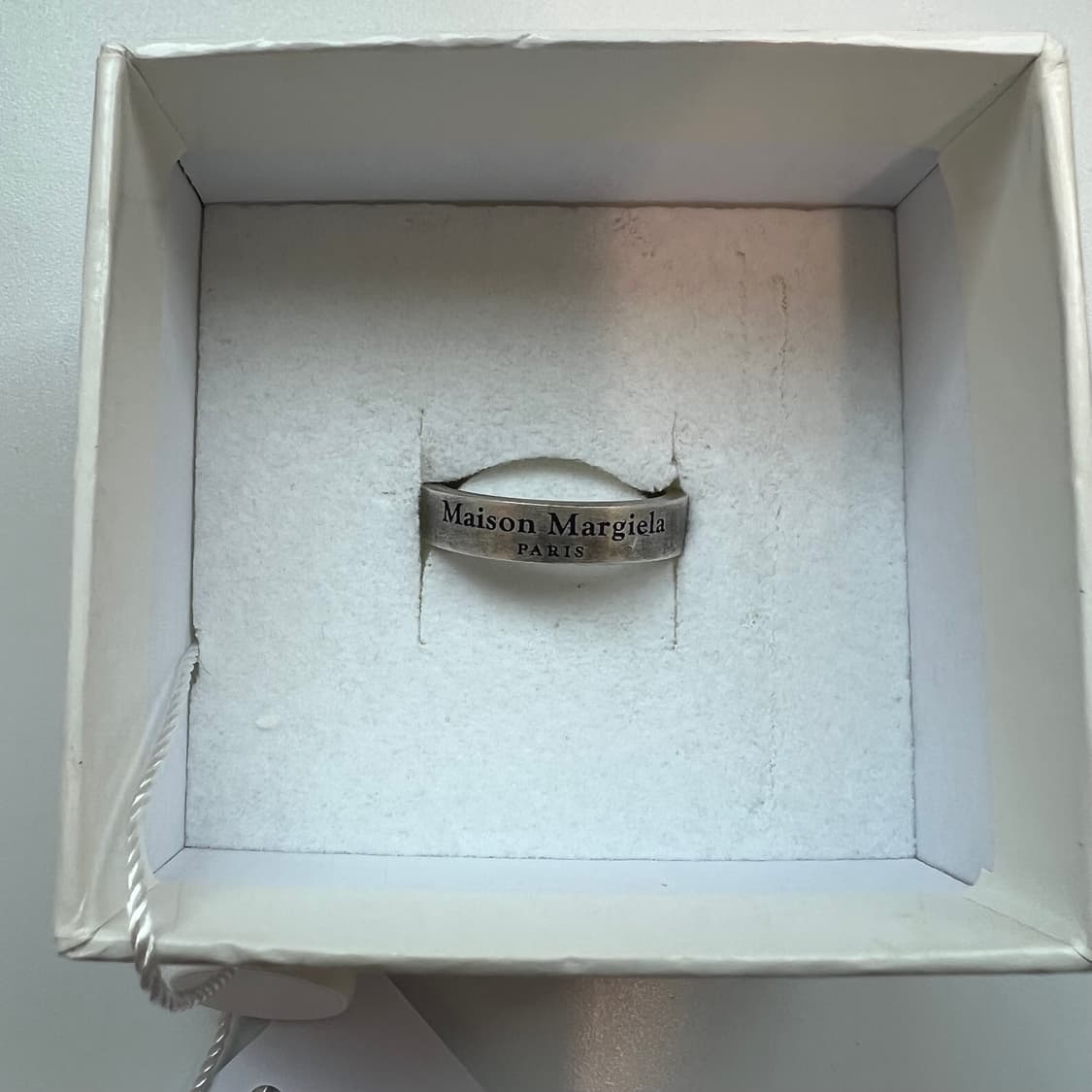 메종마르지엘라 블루 로고 스털링 실버링 8사이즈 상품이미지5