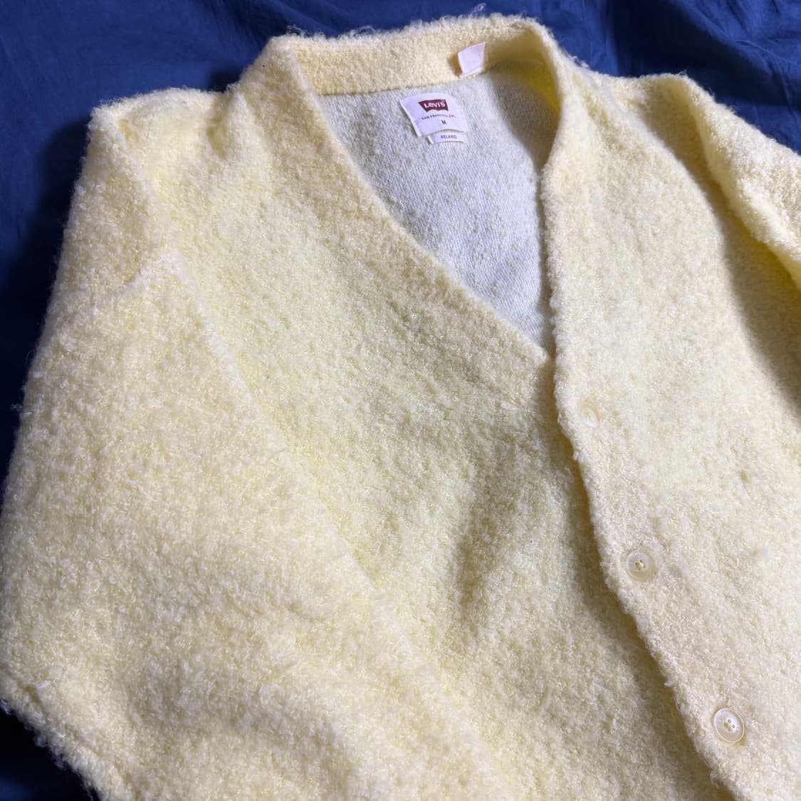 (M) 리바이스 코잇 박시 알파카 가디건 옐로우 상품이미지2