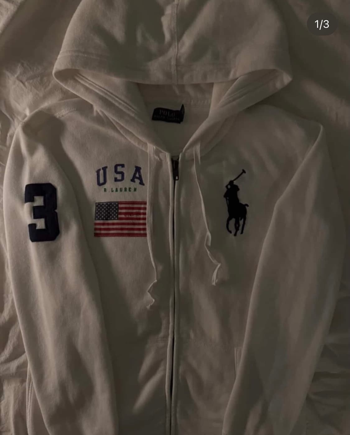 폴로 빅포니 후드집업 화이트 구해요 상품이미지1