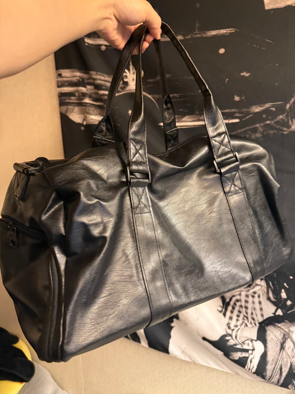 레더 보스턴백 + 탈부착 스트랩 새상품 상품이미지3