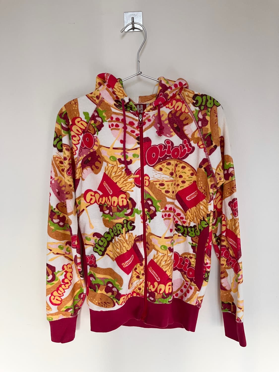 히스테릭 글래머 아카이브 햄버거 감자튀김 피자 타월 원단 후드집업 상품이미지7