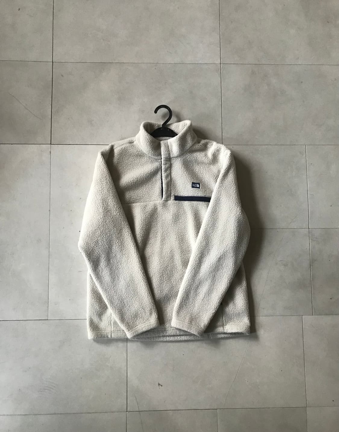 노페 아이보리 버튼 후리스 탑 상품이미지6