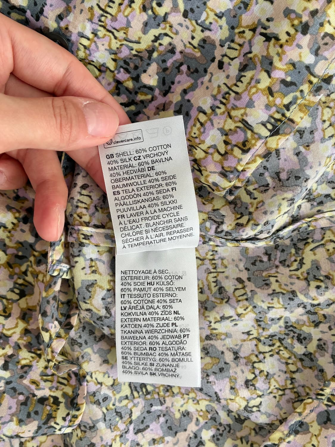 S) 앤아더스토리즈 꽃무늬 실크 코튼 블라우스 상품이미지7