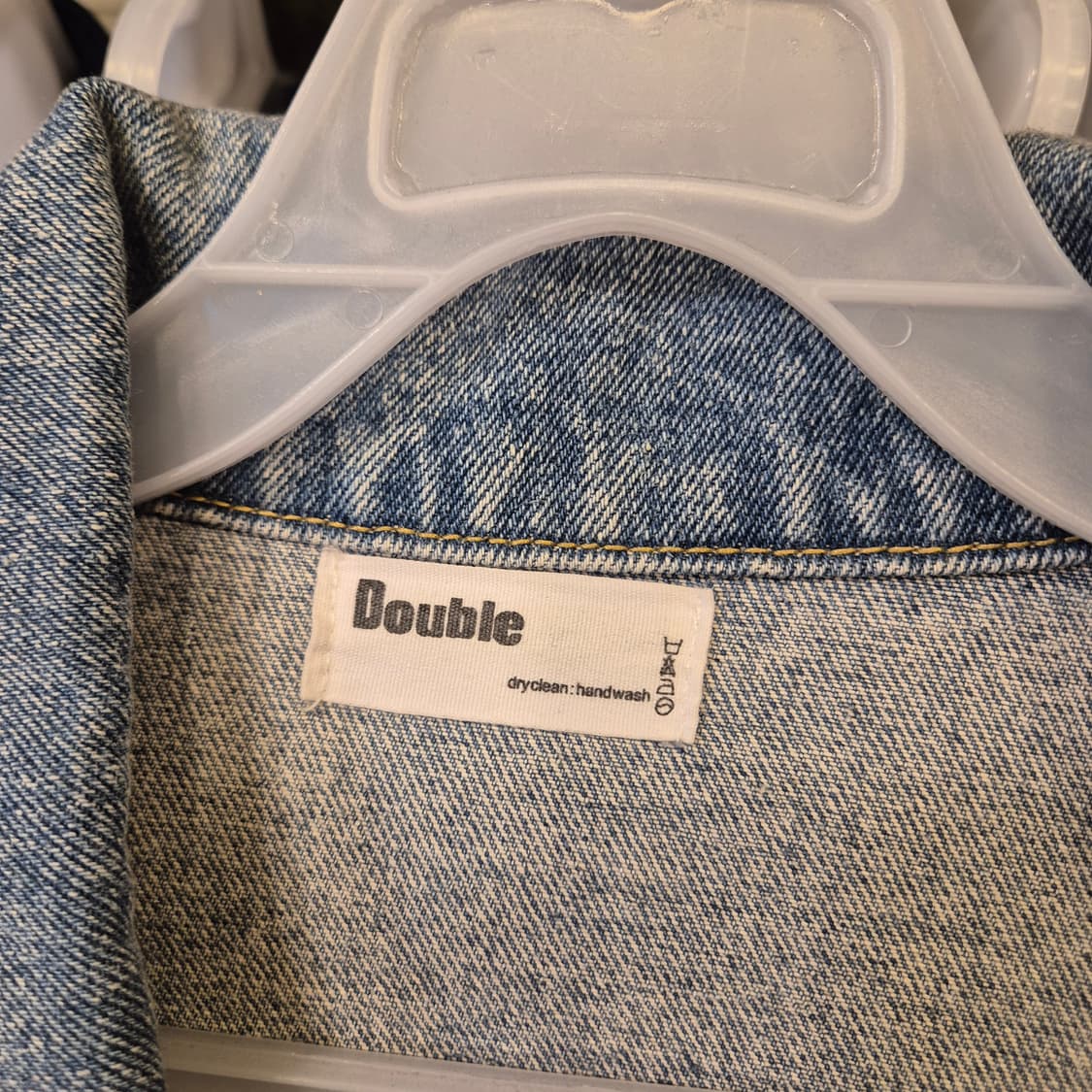 여성-M 크롭 팔왕통 데님자켓  상품이미지3