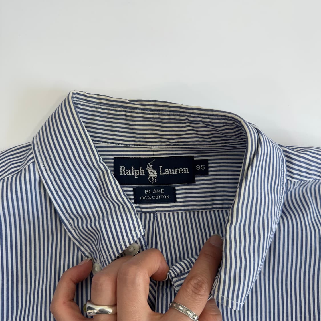 Polo 폴로 블루포니 네이비 스트라이프 셔츠 상품이미지5