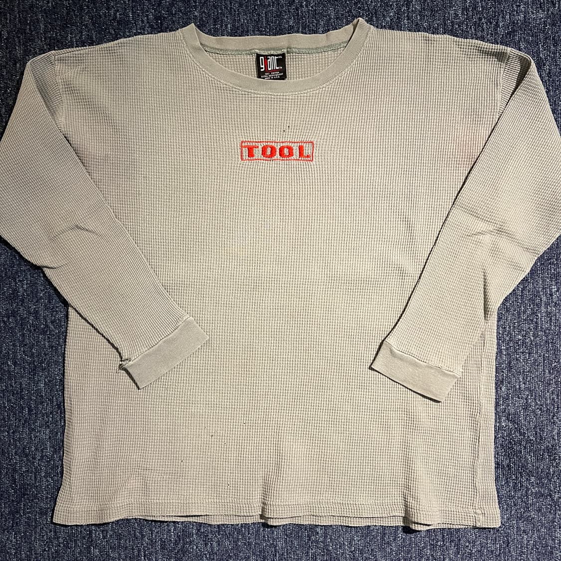 빈티지 90s TOOL 와플 롱슬리브 티셔츠 상품이미지1