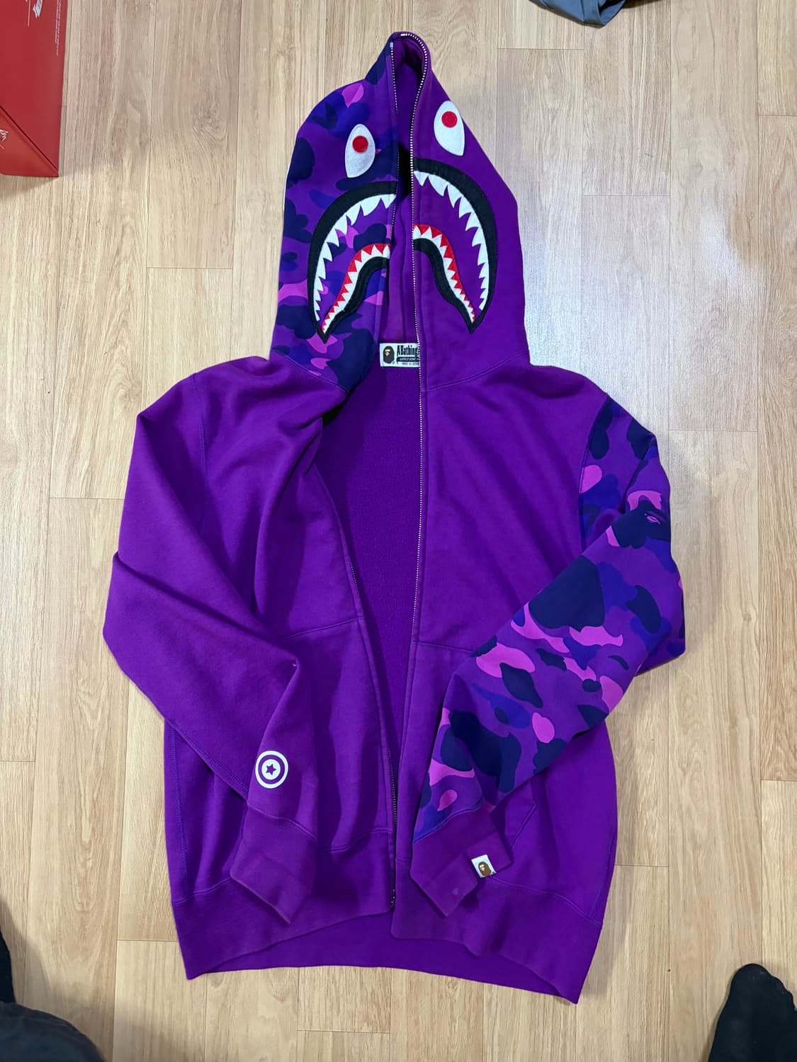 (L)베이프 샤크 후드집업 퍼플 상품이미지1