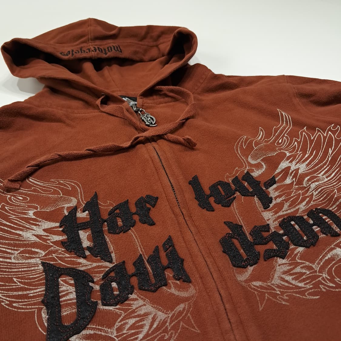 CL172 XL 할리데이비슨 윙 그래픽 후드 집업 상품이미지5