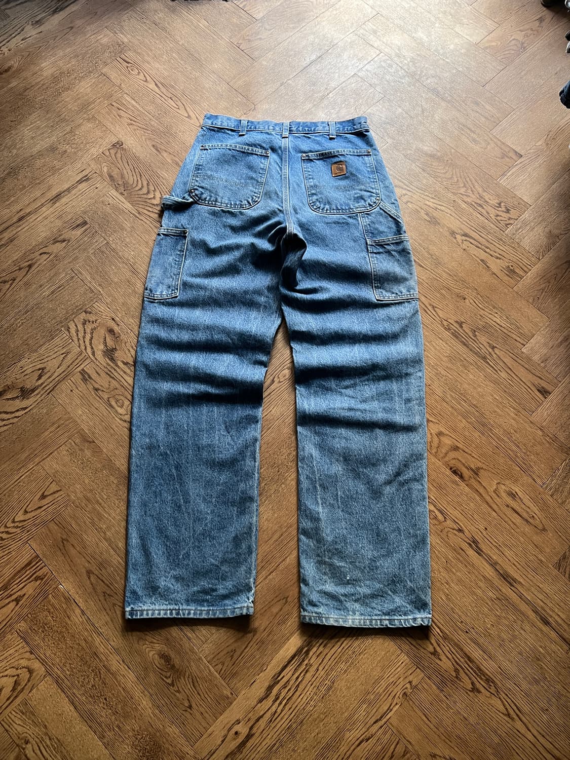 [32]칼하트 USA 빈티지 페이딩 더블니 워크 데님 팬츠 상품이미지7