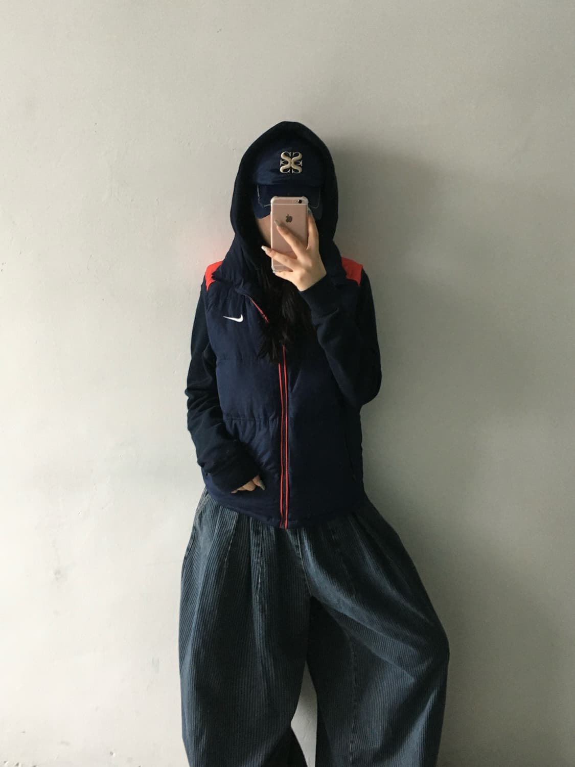 나이키 배색 다운 베스트 상품이미지1