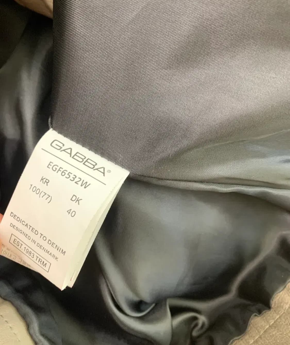 GABBA 양가죽 자켓 그레이 100(77) 상품이미지5