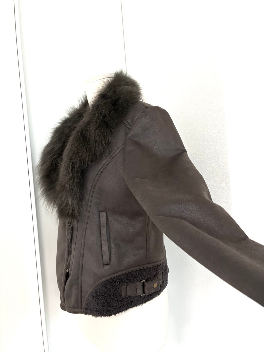 카키브라운 폭스퍼 무스탕 상품이미지4