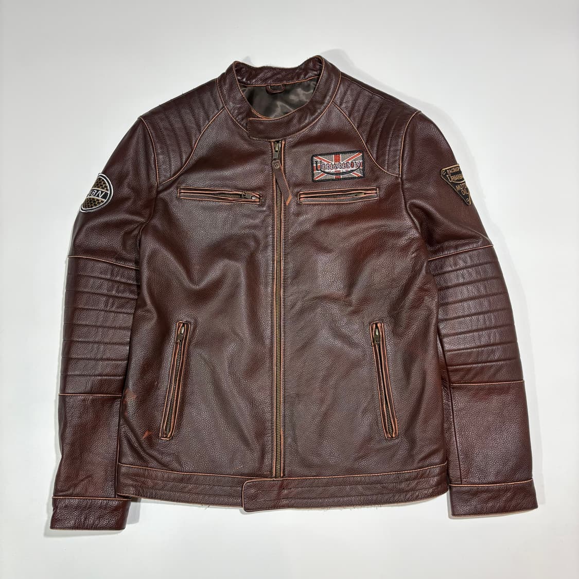 빈티지 브라운 라이더 가죽 자켓 상품이미지1