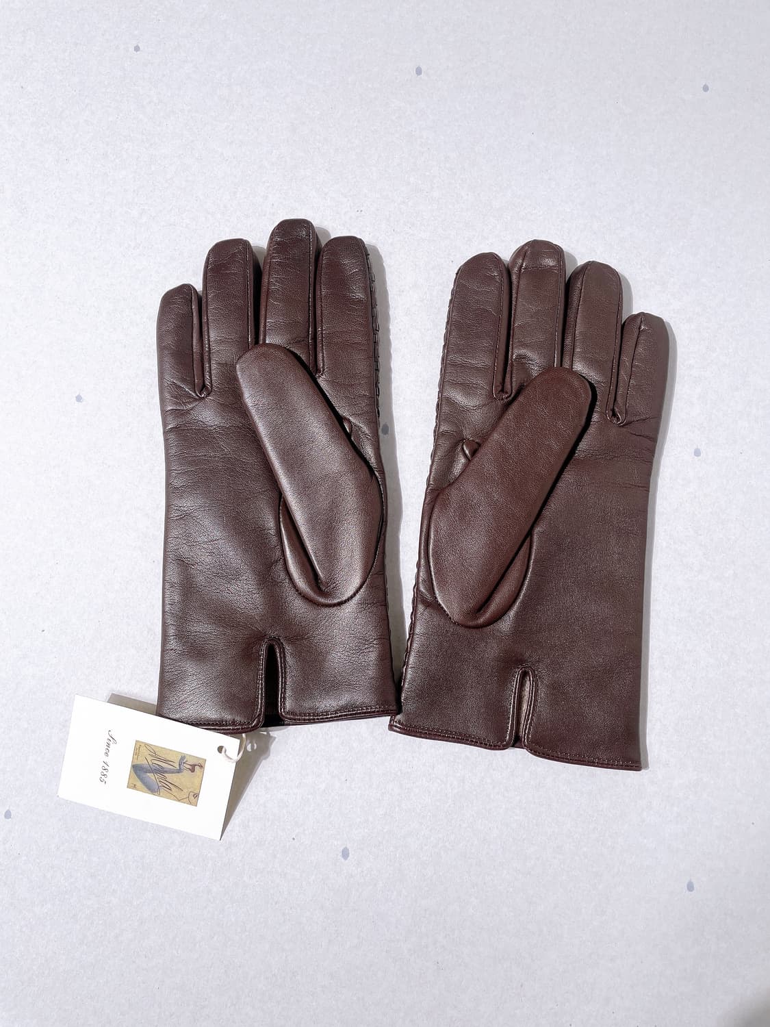 (정품/새상품) 메롤라 남성 브라운 양가죽 위빙 캐시미어 안감 장갑 상품이미지2