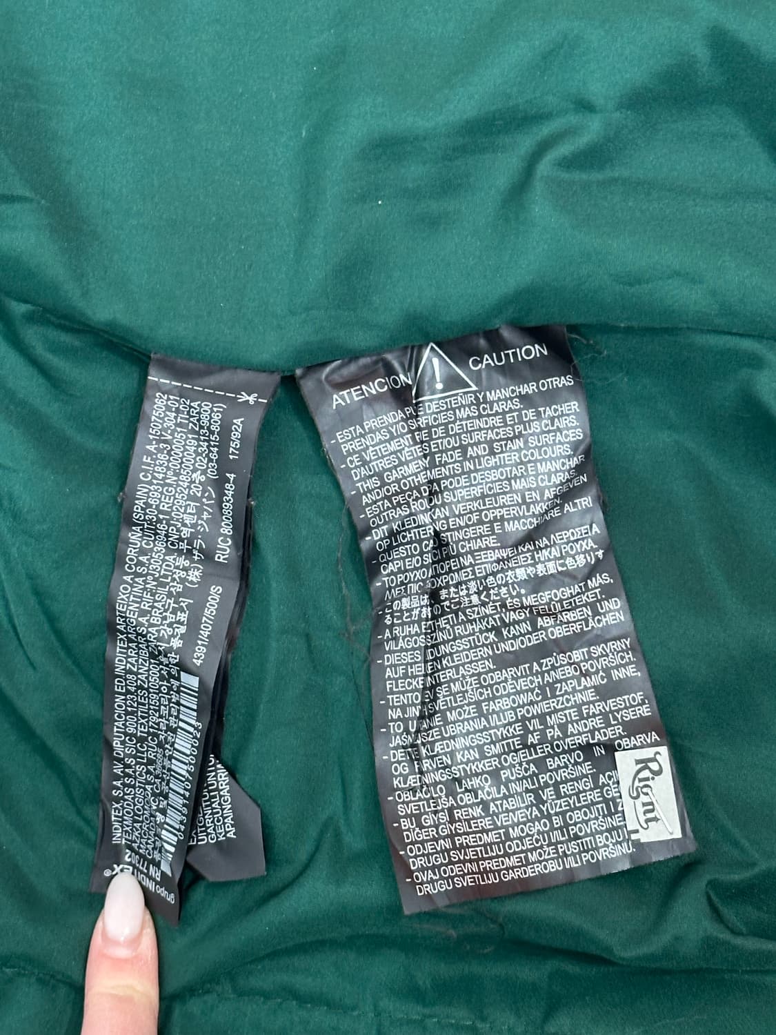 자라 그린 가죽 자수 바시티 야구 잠바 봄버 점퍼  상품이미지8