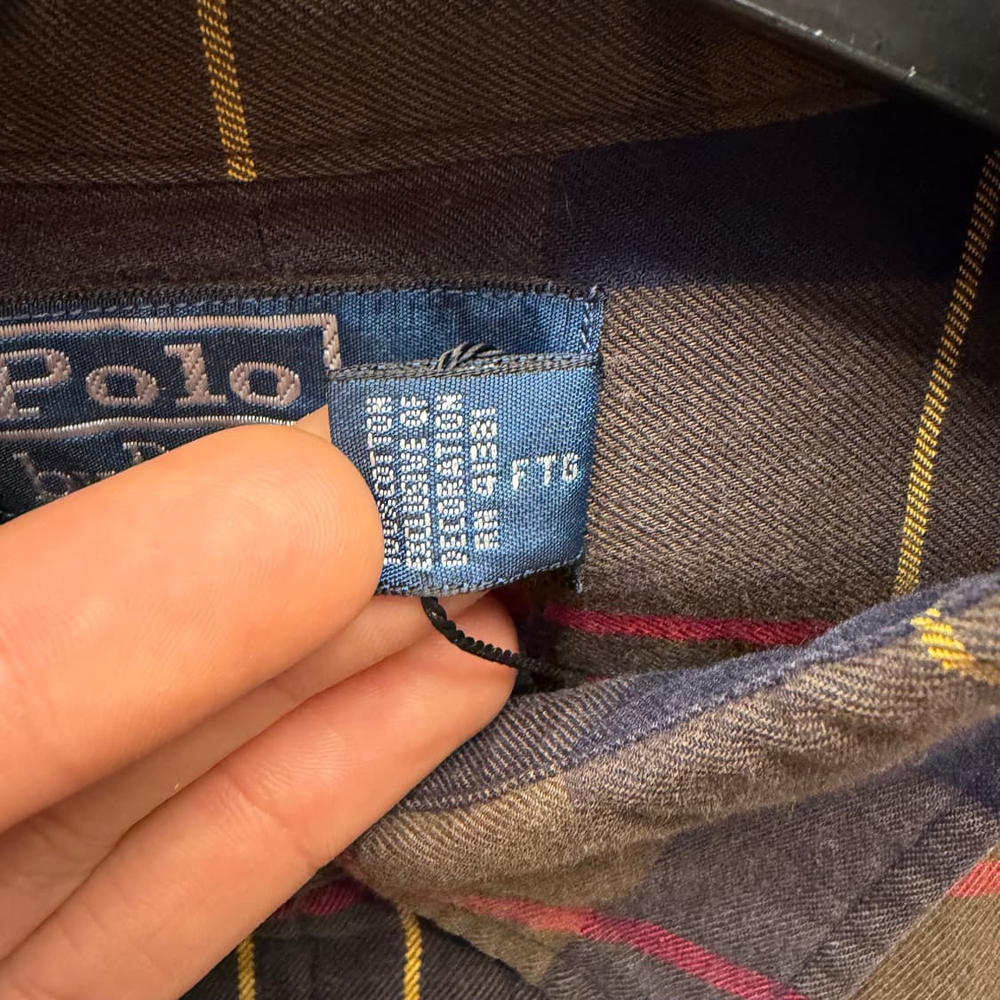 폴로 랄프로렌 빈티지 체크 헌팅 셔츠 L 상품이미지8