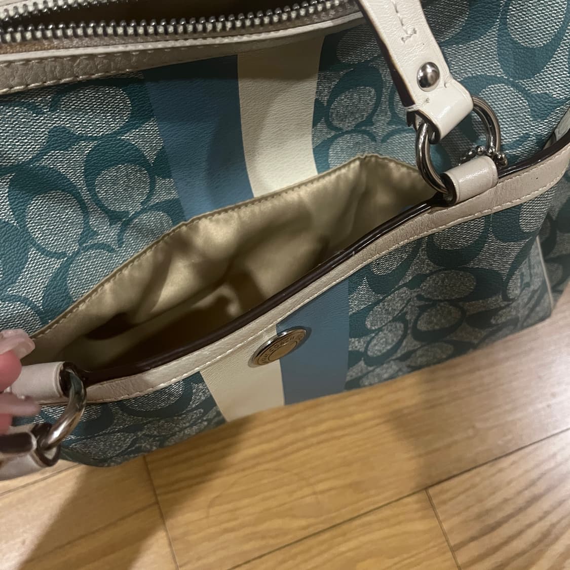 코치 블루 토트백 숄더백 coach vintage 갸루백 상품이미지4