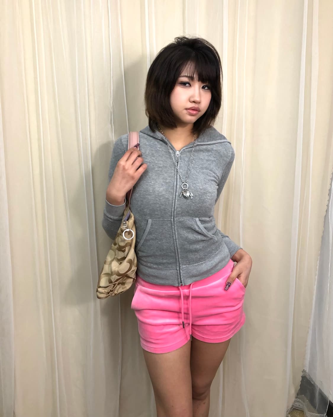 S JUICY COUTURE 그레이 테리 후드집업 상품이미지2