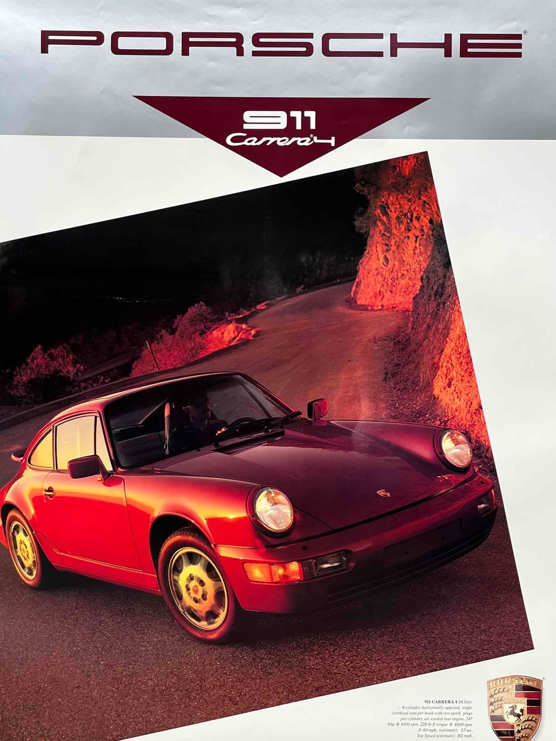 포르쉐 911 카레라 빈티지 포스터 (액자포함) 상품이미지2