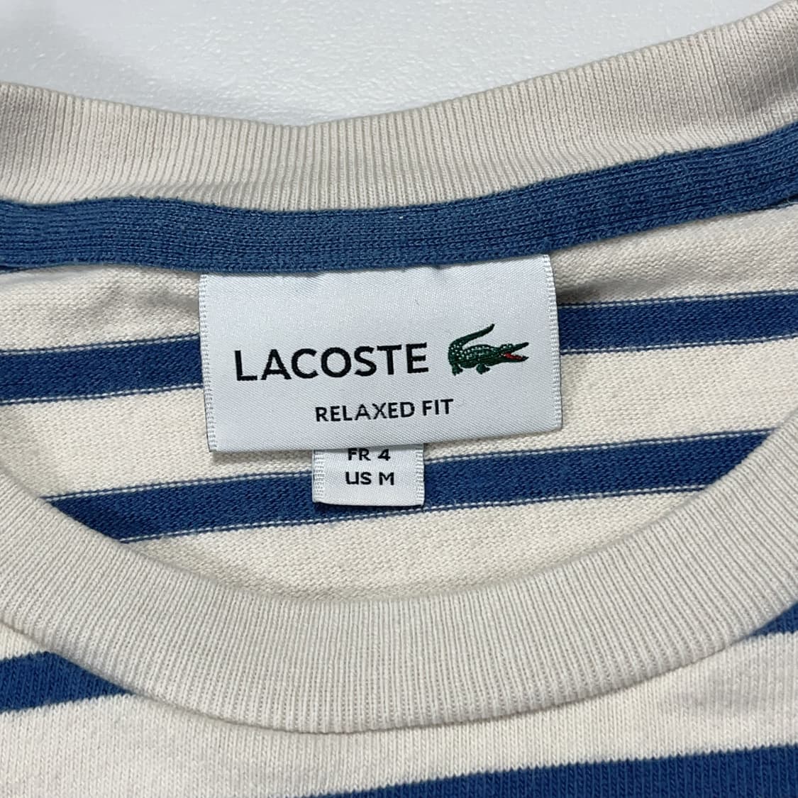 [정품] 라코스테 블루 스트라이프 반팔티 [ M ] 상품이미지4