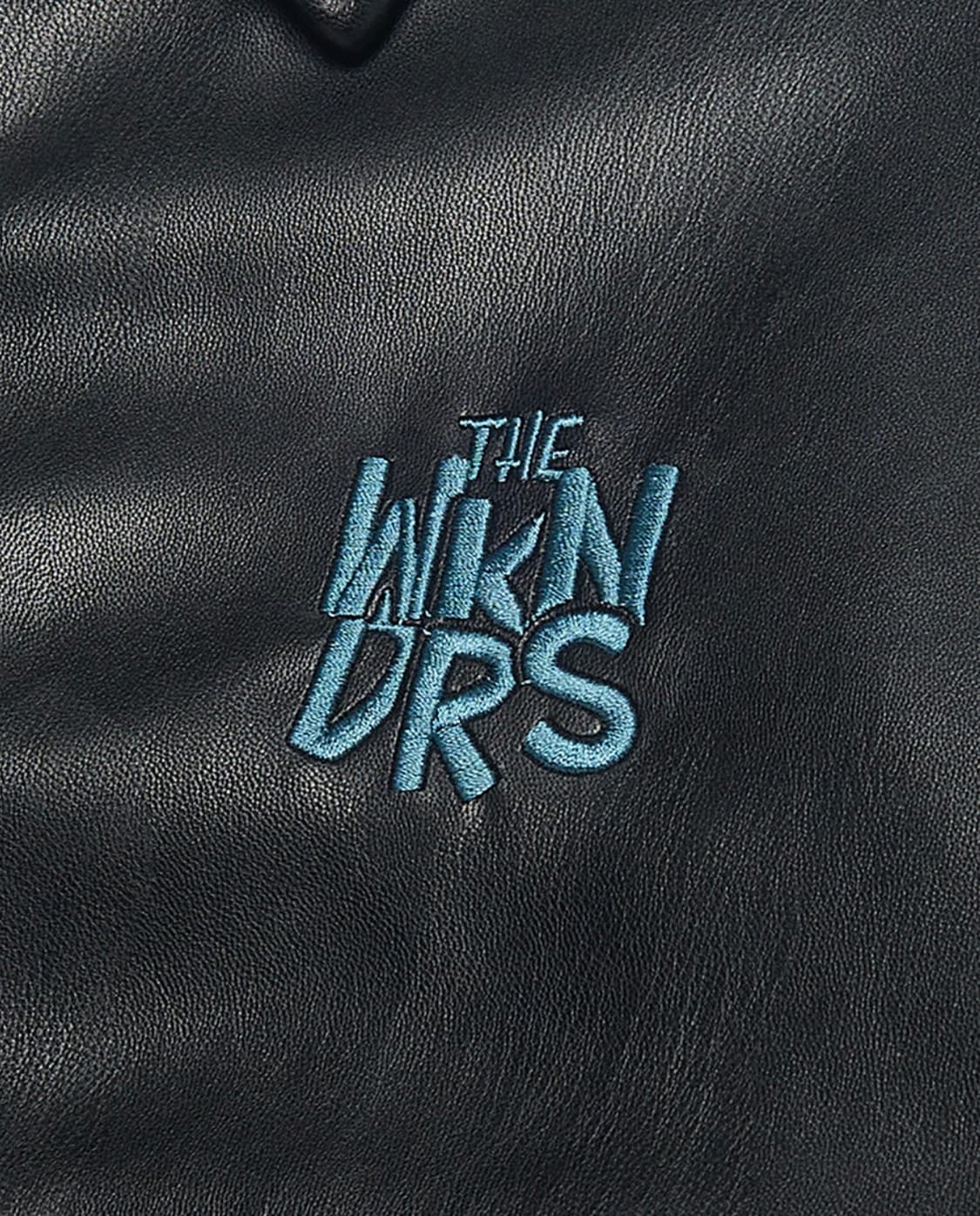 레더 위에 스머프? WKNDRS 스머프 그래픽 레더 자켓 M 상품이미지7