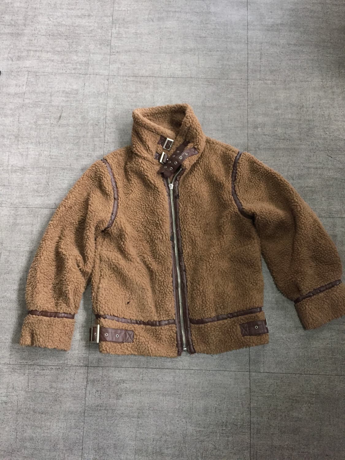 일본빈티지 Ingni 하구미모리걸 아메카지 무스탕자켓 초코브라운 상품이미지1