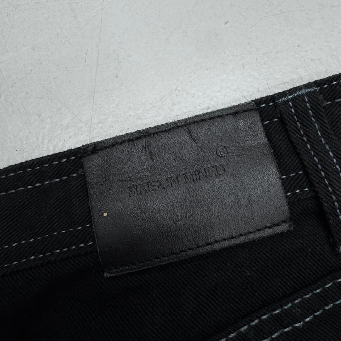메종미네드 카펜터 스티치 와이드 팬츠 블랙 상품이미지7