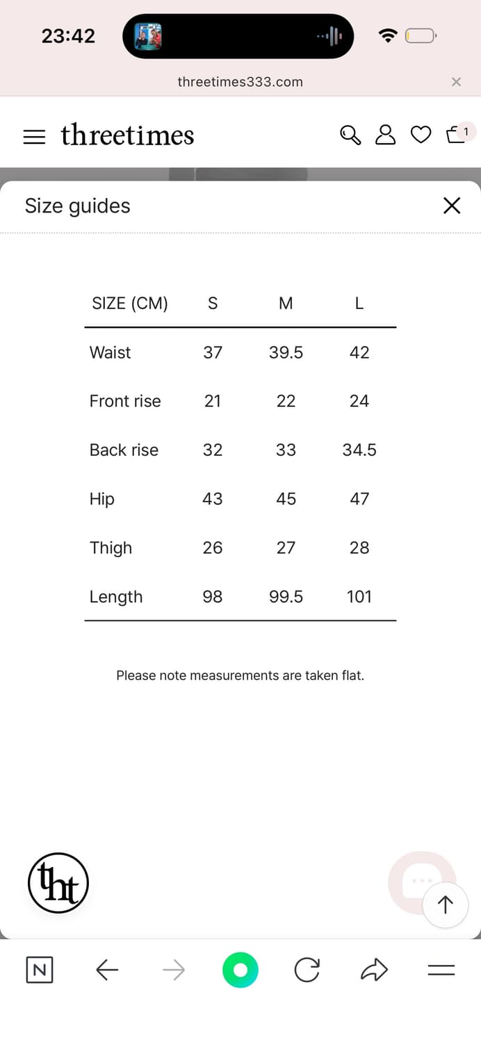 Ava bootcut jeans, threetimes 상품이미지4