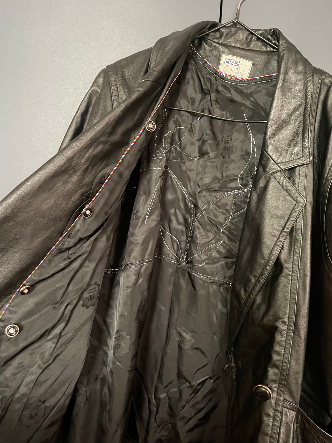 빈티지 복고 레트로 가죽 자켓 상품이미지3