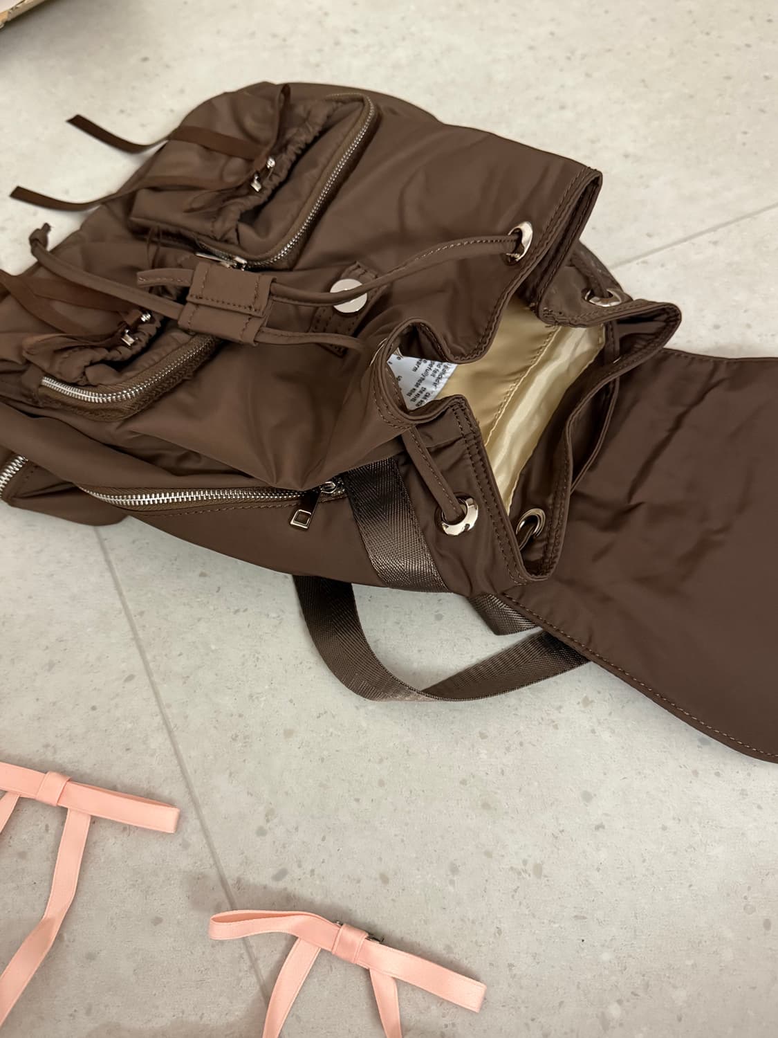 프릴카 포켓 백팩 브라운 상품이미지3