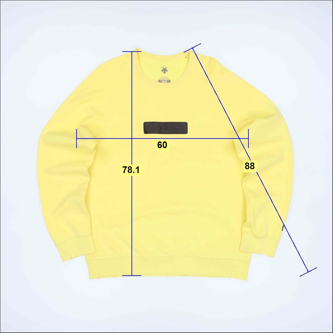 110 데상트 센터로고 크루넥 맨투맨 형광 빅사이즈 4236 상품이미지9