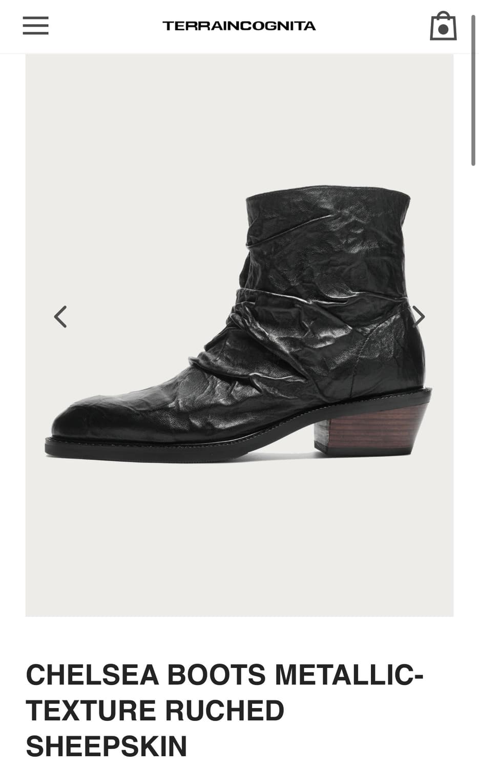 [새상품, 280] terraincognita 첼시부츠 앵클부츠 구두 워 상품이미지1