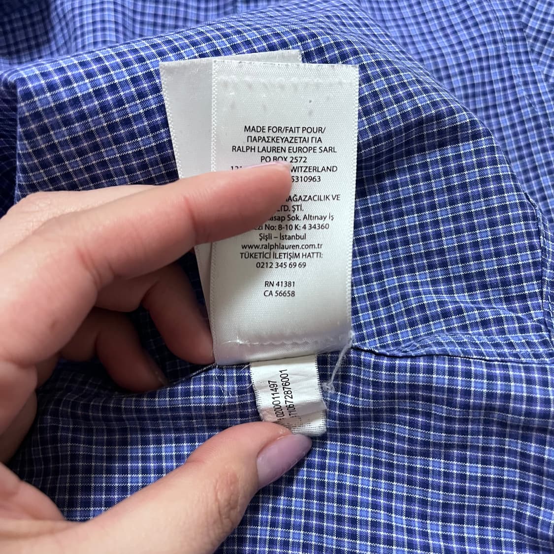 [정품] 폴로 블루 / 네이비포니 체크 셔츠 [ XXL ] 상품이미지8