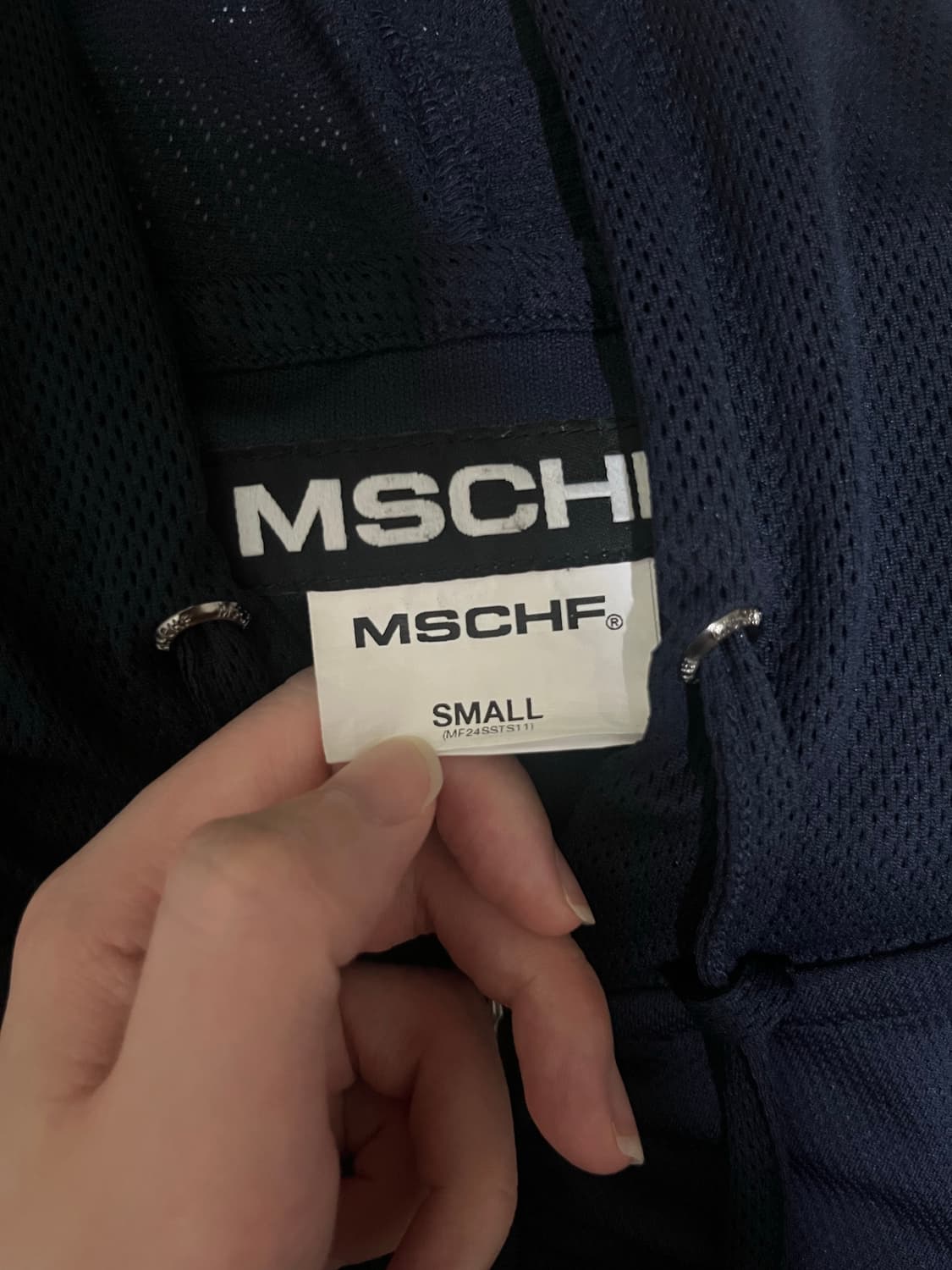 mischief 미스치프 후드 트랙 하프 집업 네이비 상품이미지2