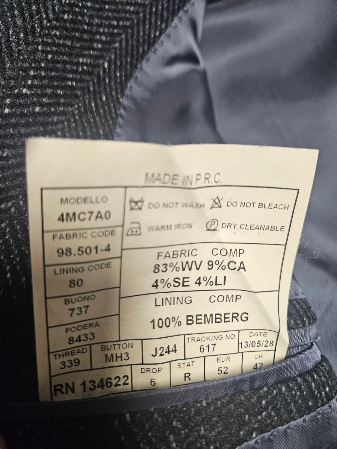 수트서플라이 헤링본 폴로코트 상품이미지4