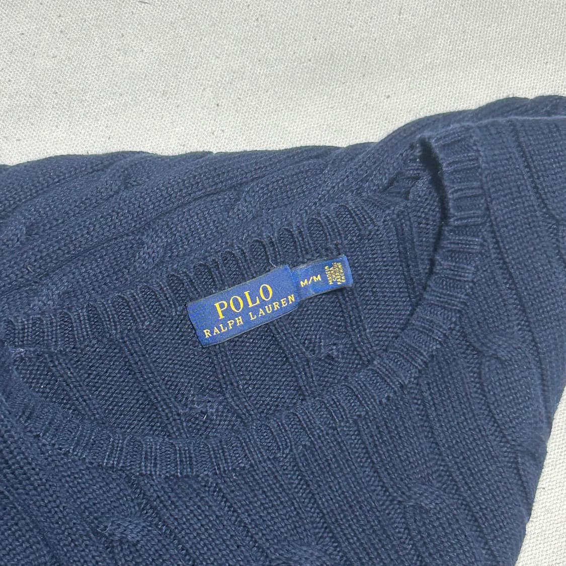 M 폴로랄프로렌 여성용 네이비 케이블 니트 상품이미지4