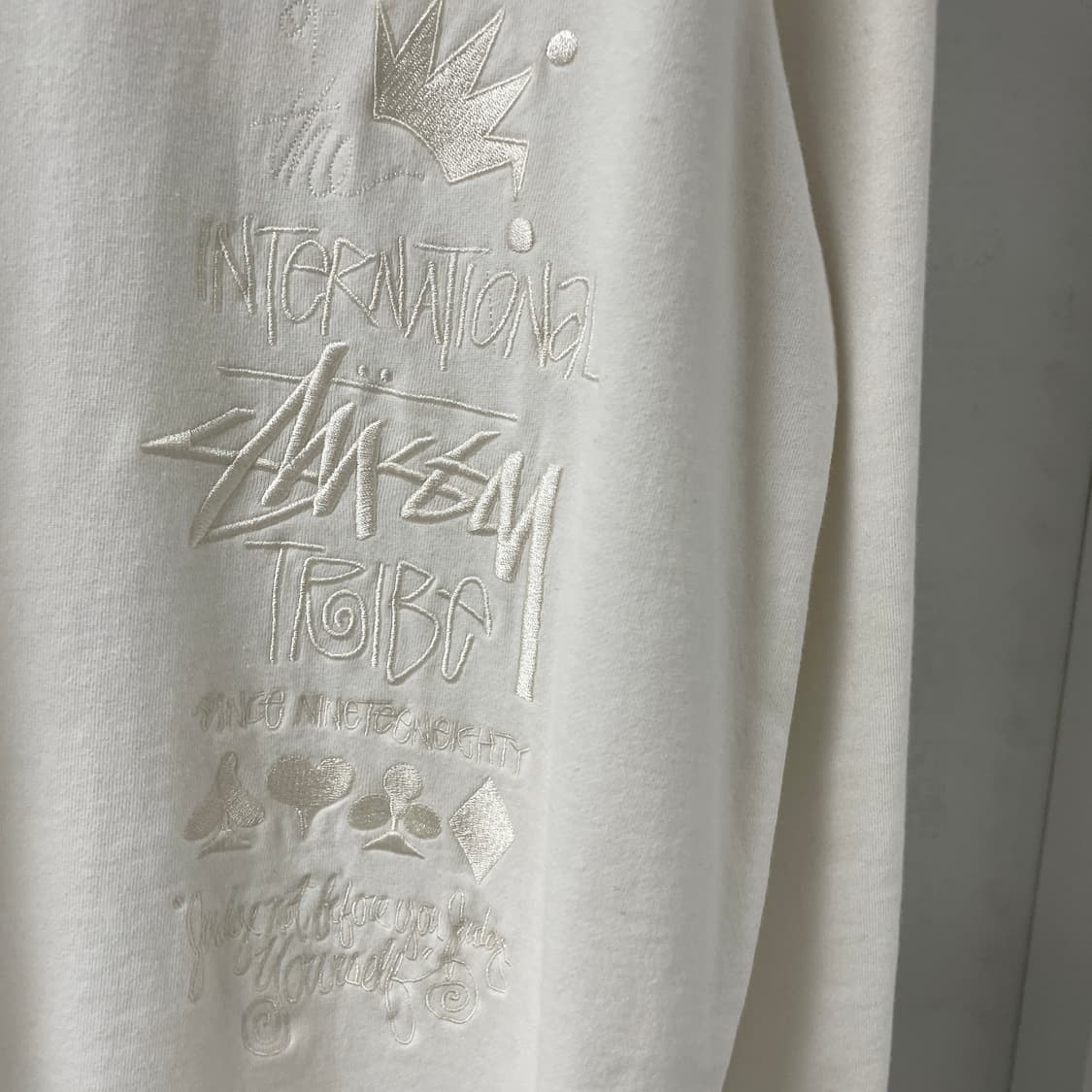 스투시 화이트 맨투맨 L 상품이미지4