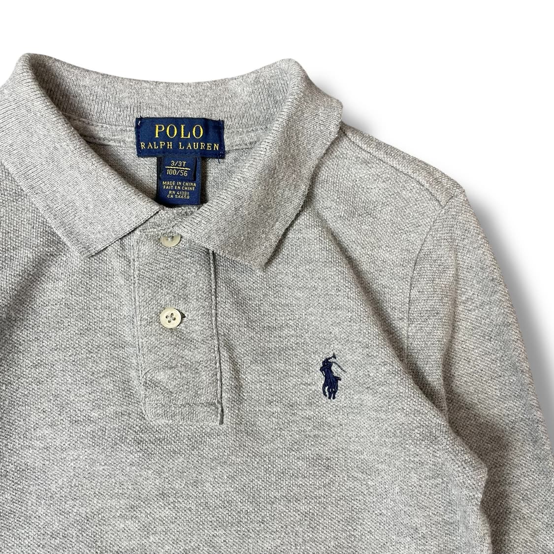 폴로랄프로렌 키즈 네이비 포니 그레이 카라 티셔츠 3T 상품이미지3
