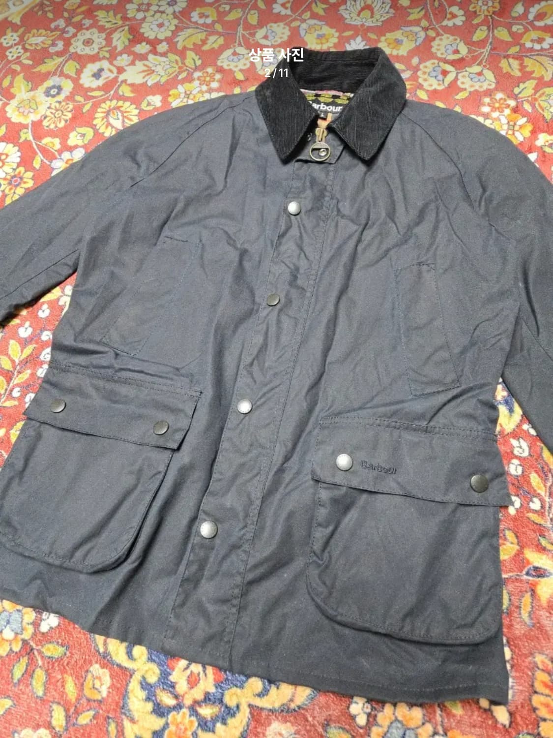 바버 (Barbour) 남성 애쉬비 (Ashby) 왁스 재킷 (L)네이비 상품이미지3