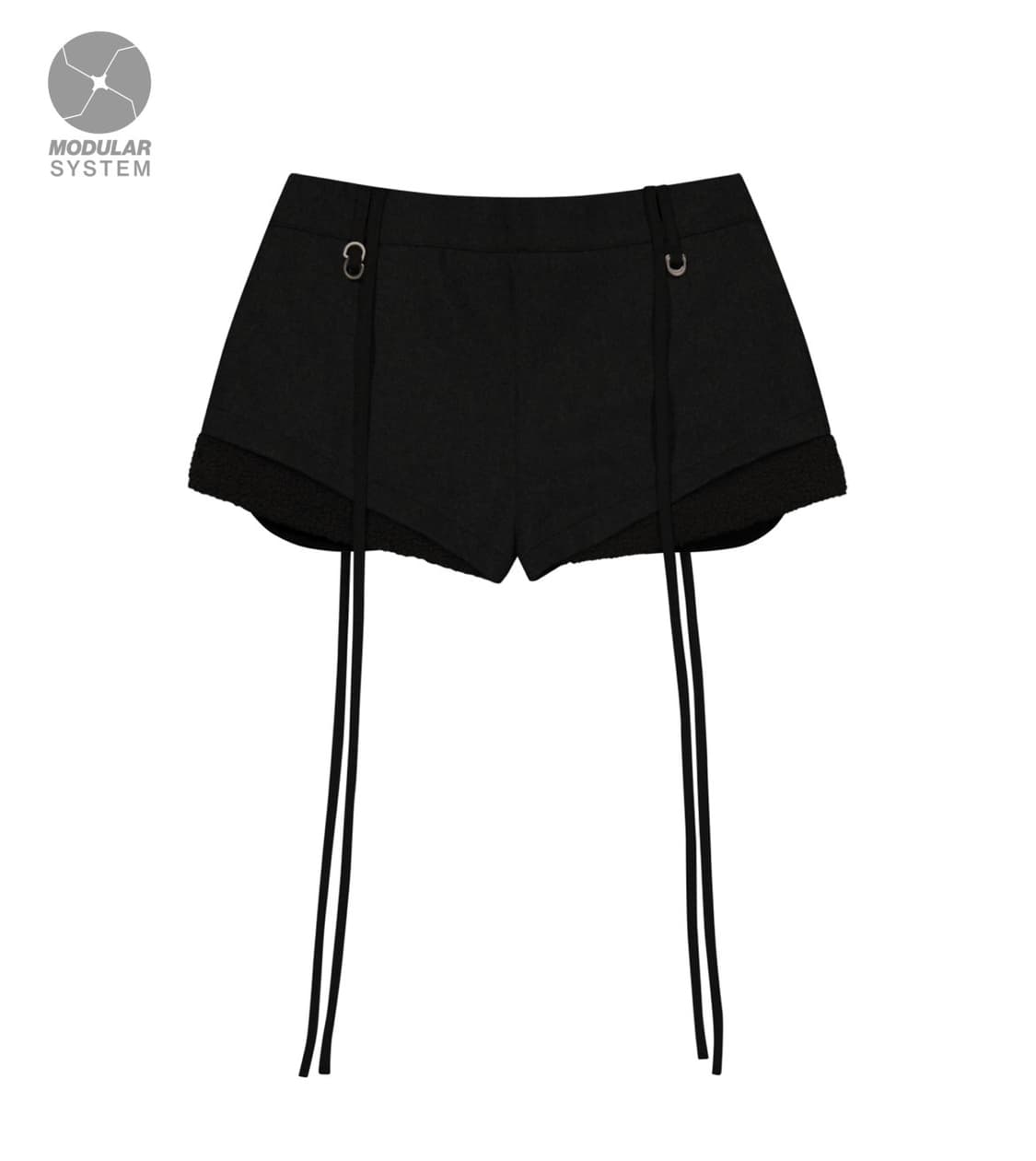 ojos 오호스 마이크로 울 쇼츠 블랙 Micro Wool Shorts 상품이미지2