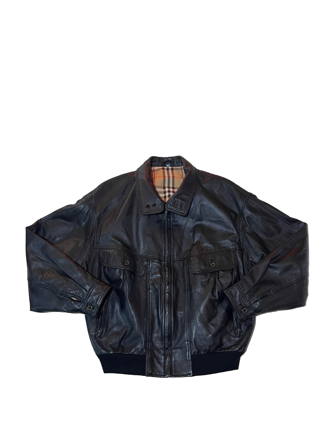 90s Burberry leather jacket 상품이미지1