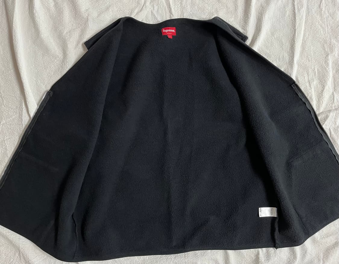 (L)슈프림 스몰박스로고 집업 스웻 베스트 (블랙) 상품이미지8